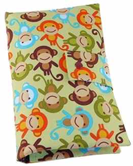 Windeltasche XL Basic „Äffchen“ grün – 100% handmade