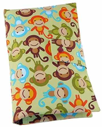 Windeltasche XL Basic „Äffchen“ grün – 100% handmade