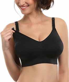 WingsLove Damen Nahtloser Schwangerschafts und Still BH Ohne Bügel Umstands-BH