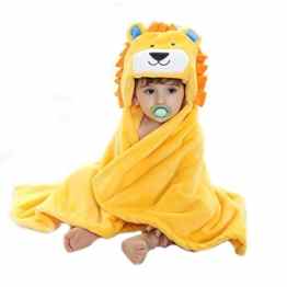 **Winterschlussverkauf ** NALATI Baby Badetücher Süßes Tier Babydecke Schlafanzug Weich Kapuzenhandtücher Decke (one size, Gelb)