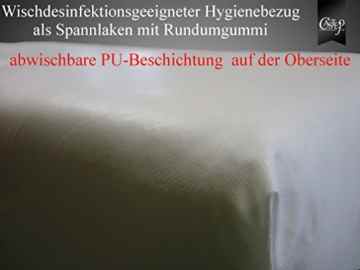 Wischdesinfektionsgeeignetes Spannbetttuch mit Rundumgummi verschiedene Größen von Castejo Matratzenschutz, Nässeschutz, Pflege, Krankenhaus, Inkontinenz, Schutzauflage CA2074