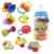 Wishtime Baby erstes Rassel und Beißring Spielzeug 9 Stücke mit Große Baby Flasche Spardose Geschenk set(zufällige Farben) …