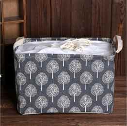 Wäschekorb, Soriace Prämie faltbaren runden Wäschekorb Kinder Spielzeug Veranstalter Spielzeug aufbewahrung Spielzeug Warenkorb Kleidung Halter mit Deckel, Trees