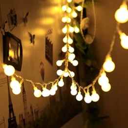 YOEEKU LED Globe Lichterkette Innen Deko Glühbirne 10 Meter 100er DC 31V [Energieklasse A+++] (Warmweiß)