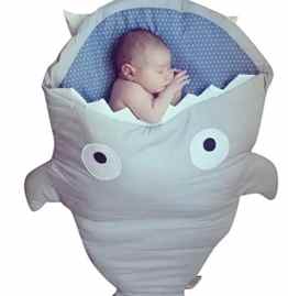 YOUJIA Warme Hai Schlafsack für Kinder Neugeborenen Baby Kleinkind Babyschlafsack 92cm * 65cm Grau