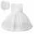 YiZYiF Baby Mädchen Kleid Taufkleid Gr. 62 68 80 86 92 Festlich Party Kleider Blumenmädchenkleid Ivory-Weiß Kleidung mit Mütze