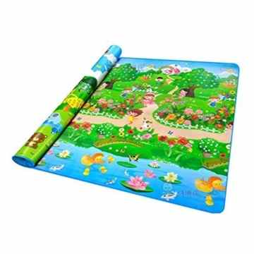Yoliki Spielzeug Krabbeldecke Baby Spieldecke Tierwelt Sommer Wald Wasserdichte Spielmatte Kinder Paradies 200x180cm Spielbogen