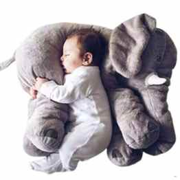 ZEARO Plüschtier Baby Kopfkissen Schlafkissen Lendenkissen Plüsch-weiche Elefant Stofftier Puppe Kids Spielzeug