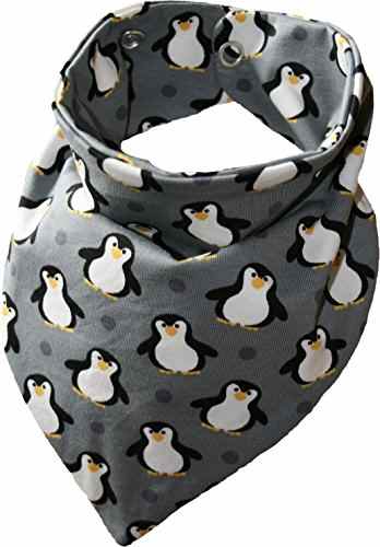 Zahntuch Pinguin grau, wasserdichtes Halstuch