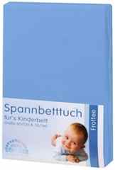 Zöllner Spannbetttuch Frottee 70×140 / 60×120 blau 3er Pack