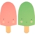 A Little Lovely Company 2 Wandhaken Ice Cream, Rosa/Mint -