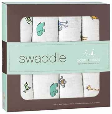 aden + anais 2026G Classic Swaddle Jungle Jam, 4er pack -