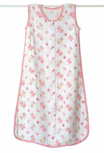 aden + anais 8027 – Princess Posie- Butterfly Musselin Schlafsack, Medium -