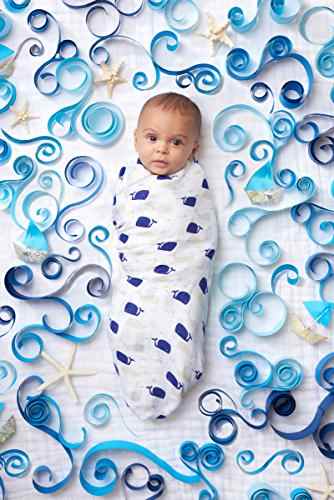 aden + anais 8911G Classic Single Swaddle High Seas – Whales -