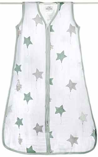 aden + anais leichter Baby Schlafsack für den Sommer Gr. S-XL, up up and away aus Baumwollmusselin
