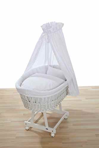 Alvi 411654500 Set für Stubenwagen Birthe „Teddy Romantik“, weiß -