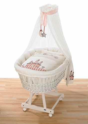 Alvi 411655502 Set für Stubenwagen Birthe „Traumschloss“, rosa -