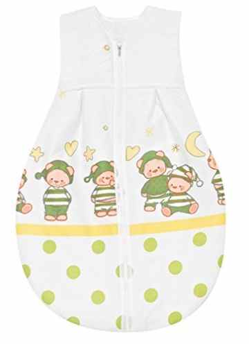 Alvi 471682123 Kugelschlafsack Molton, Sommer „Schlafmütze“, grün -
