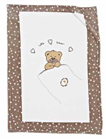 Alvi 931845626 Microfaser Decke „Little Bear“, beige -