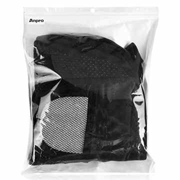 Anpro Autositz Schutzunterlage (46 x 110cm), Kindersitzunterlage mit Netztaschen, Beste Unterlage für Kinder- und Babyautositze, Hundedecke, Stoffpolsterung mit Leder, Schwarz -