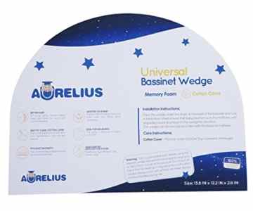 Aurelius Memory Foam Baby Stubenwagen Keil und Schwangerschaft Keilkissen, weiß -