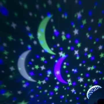 B-right® 360 Grad drehbaren 6-Modus-Projektor-Licht LED Sternenhimmel-Projektor, Nachtlicht Lamp für Kinder, Baby, Projektor Lamp Sternenhimmel, Geburtstag, Ozean. Weihnachtsgeschenke, USB / batteriebetrieben [Eine-Jahre-Garantie] -