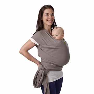 Baby Carrier, sling| grau und schwarz, geeignet für Neugeborene, Säuglinge & Kleinkinder | Öko Tex Zertifiziert Baumwolle/Spandex Komfort Stoff |ideal Geschenk -