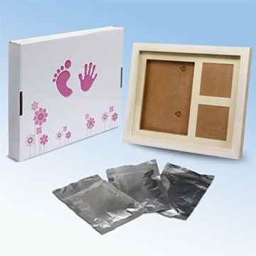 Baby-Handabdruck und Abdruck-Foto-Rahmeninstallationssatz, Sweetauk-Babyparty-Andenken, vollkommenes Baby-Duschen-Geschenk -