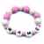 Baby Kinder Armband mit Namen Taufe Geburt Holz rosa -