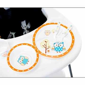 Baby Kinder Geschirr SET(5 Teile: 2 Teller Tasse Besteck) MIKROWELLEN- & SPÜLMASCHINENGEEIGNET -