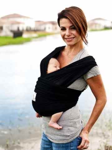 Baby K’Tan Baby-Tragetuch, Small, Schwarz (Black Breeze) -