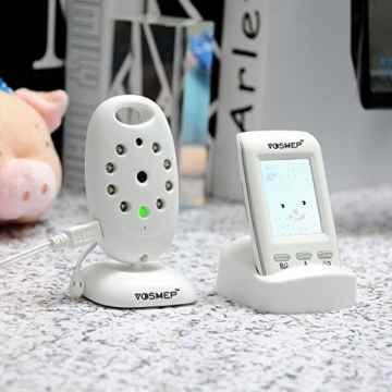 Baby Monitor Babyphone mit Kamera 2″ LCD Monitor Bildschirm 2.4 GHz Digital Video Zwei Wege Audio Mit 2.0 Sicherheit + Nachtsicht mit + Temperatursensor BM006 -
