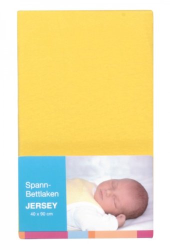 BABY-PLUS Spannbettlaken Jersey 40 x 90 cm, gelb -