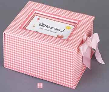 Baby-Schatzkästchen „Willkommen!“ (rosa) -