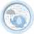 BABY SHOWER UMBRELLAPHANTS (BOYS) – Plates/Platten (8pk) -