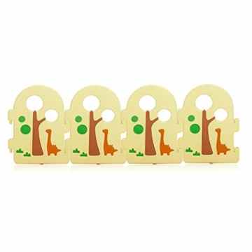 BABY VIVO Laufgitter Laufstall Zusatzpaket Baby Absperrgitter Krabbelgitter Schutzgitter für Kinder aus Kunststoff mit Tür und Spielzeug – Forest – 4 Elemente -