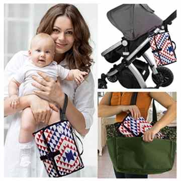 Baby Wickeln Matte Tragbare Reise Baby Windel Umhängetasche Windelwechsel Station mit Aufbewahrungsfächern für Reisen und Zuhause -