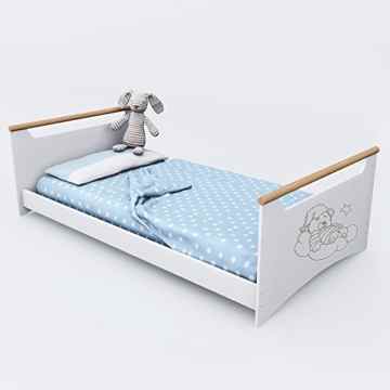 Babybett Kinderbett Gitterbett Beistellbett Juniorbett Jugendbett Bett 140×70 cm -