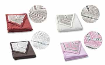 Babydecke Erstlingsdecke Kuscheldecke doppelseitig Modell City Nordic rot -