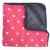 Babydecke Outdoor – Rot mit weißen Herzen (gepolstert) -