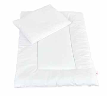 BABYLUX 2 tlg. Set Kinderwagen Bettwäsche FÜLLUNG 60 x 78 cm Decke und Kissen -