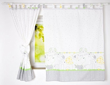 BABYLUX Kinderzimmer VORHANGE mit Schlaufen Kinder und Baby Gardinen -