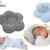 BabyMatex Flor Dark Grey – Babykopfkissen in Optimaler Form – Ideal auch als Stillkissen / Fütterkissen -
