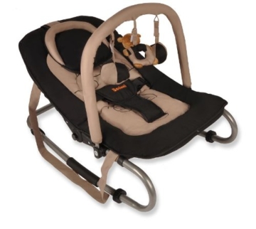 Babywippe Baninni Hippo Schwarz Beige -