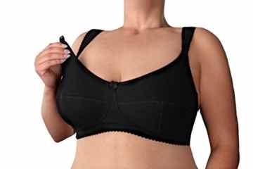 Baiba Klassischer Still-BH ohne Bügel in Farben Weiß und Schwarz, Gr. 80-105 F-J -