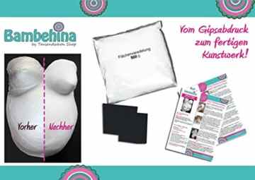 Bambehina Gipsabdruck-Veredelung, Oberfläche eine Bauchabdruckes ausbessern und glätten -