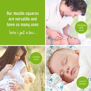 Bambino Mio, miosquares (Mulltücher), Blaue Sterne, 70x70cm -