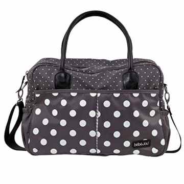 bébé-jou 310030 Wickeltasche mit auflage, grey Dots -