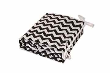 Beistellbett Maria 90x40cm weiß inkl. Nest Zick Zack/schwarz weiß -