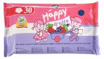 Bella Baby Happy Toilettentücher für Kinder Fruits Erdbeere & Heidelbeere, 5er Pack (5 x 30 Tücher) -